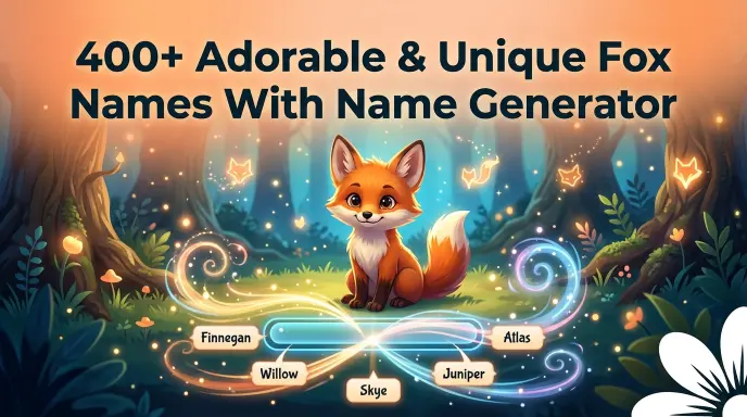 Adorable & Unique Fox Names With Name Generator