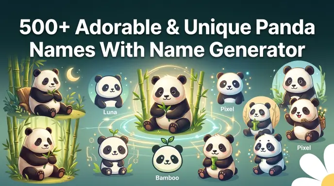 Adorable & Unique Panda Names With Name Generator