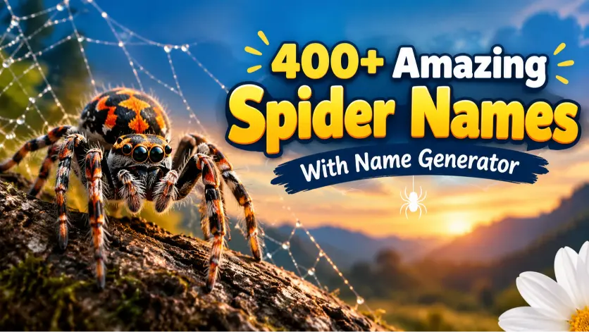 Amazing Spider Names With Name Generator