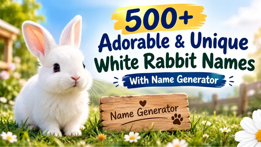 Adorable & Unique White Rabbit Names With Name Generator