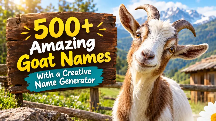 Amazing Goat Names With a Creative Name Generator