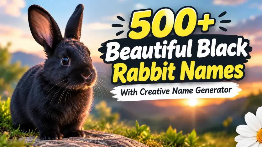 Beautiful Black Rabbit Names With Creative Name Generator