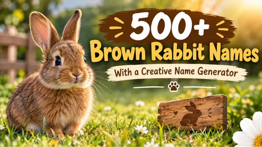 Brown Rabbit Names With a Creative Name Generator