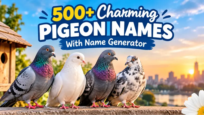 Charming Pigeon Names With Name Generator