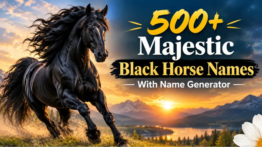 Majestic Black Horse Names With Name Generator