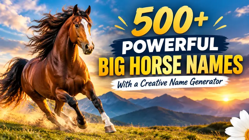 Powerful Big Horse Names With a Creative Name Generator