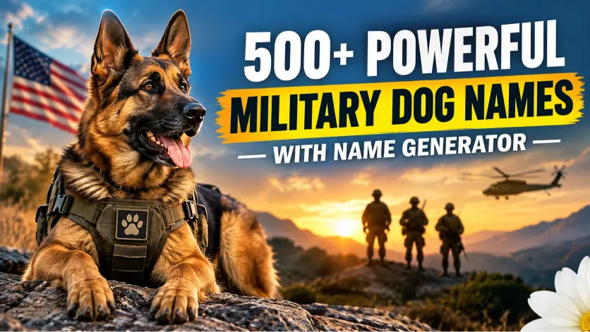 Powerful Military Dog Names With Name Generator