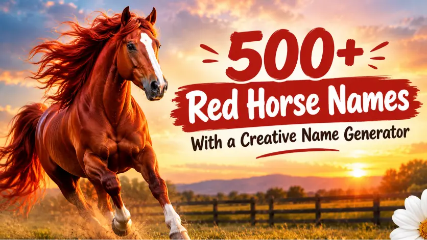 Red Horse Names With a Creative Name Generator
