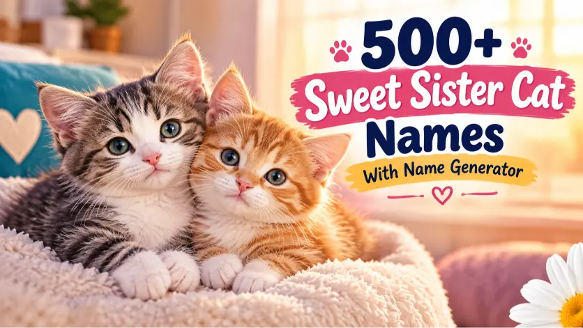Sweet Sister Cat Names With Name Generator